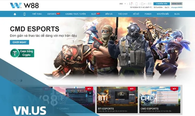 Giới thiệu đôi nét về sảnh CMD ESPORTS W88